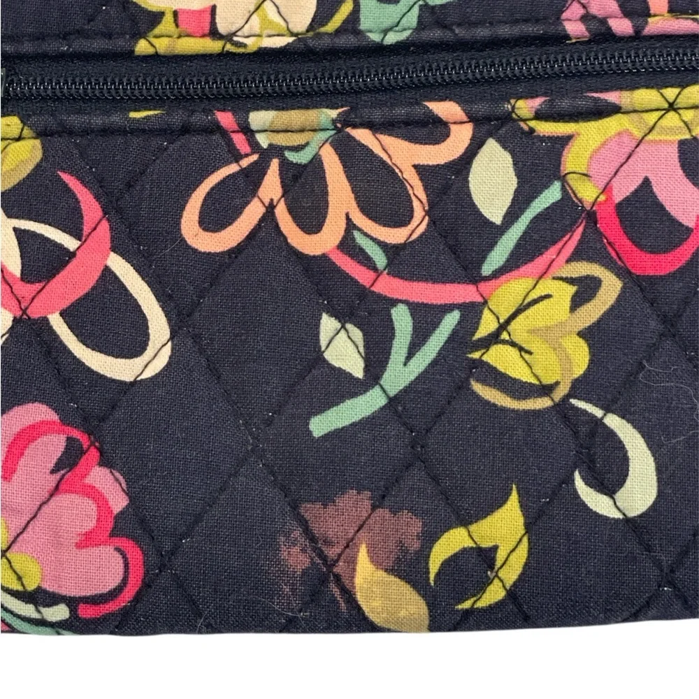 Vera Bradley Wristlet Wallet Navy Blue and Pink Floral